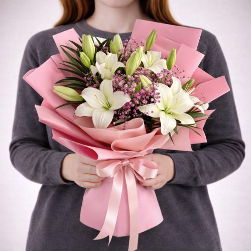 Букет лилий «Нежные грёзы»
